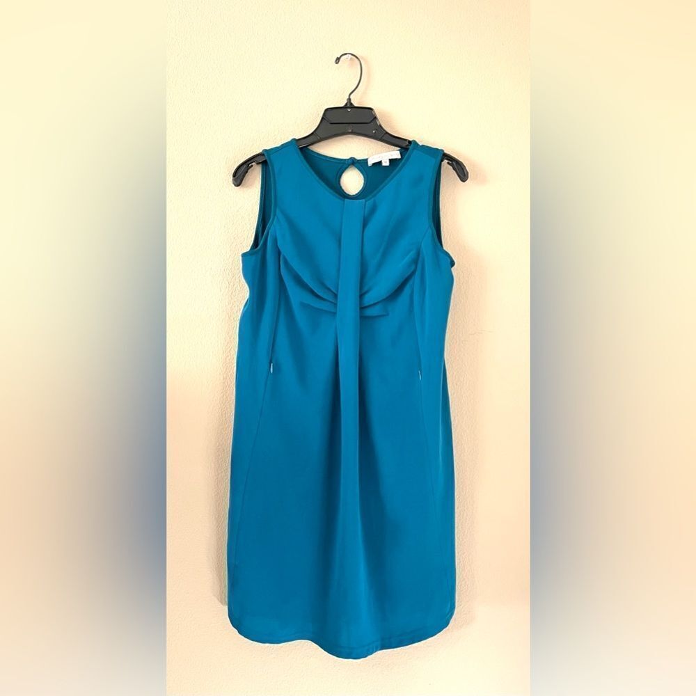Kimi + Kai Teal Maternity/Nursing Dress